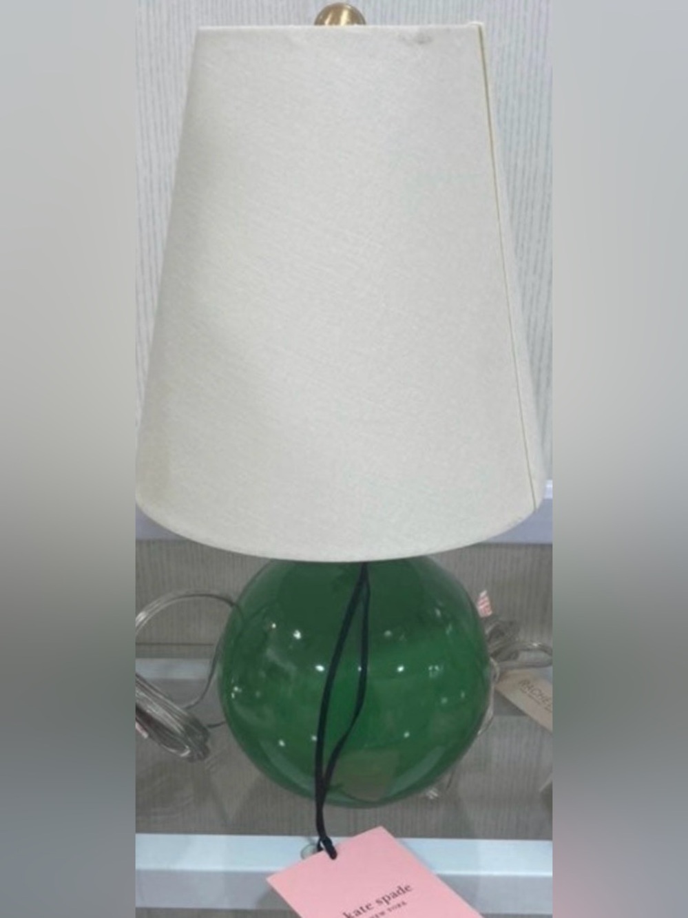 Kate Spade GREEN ball table top lamp New